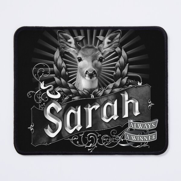 Item preview, Old-Timey Cute Deer/Doe Label with Sarah on it: A Vintage-Inspired Piece of Badassery designed and sold by PlaTolstoy.