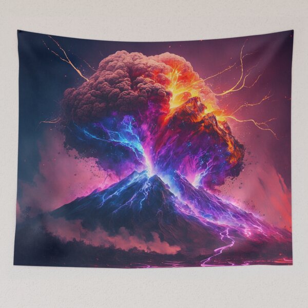 Item preview, volcano eruption neon designed and sold by Big-bass.