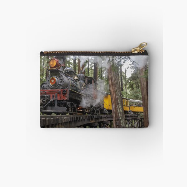 Item preview, Steam train passing through redwood forest designed and sold by yhelfman.