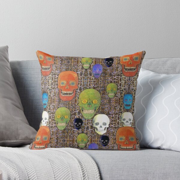 Item preview, Colored Skull Mix on Fractal Honey Brown & Violet designed and sold by AJLeibengeist.