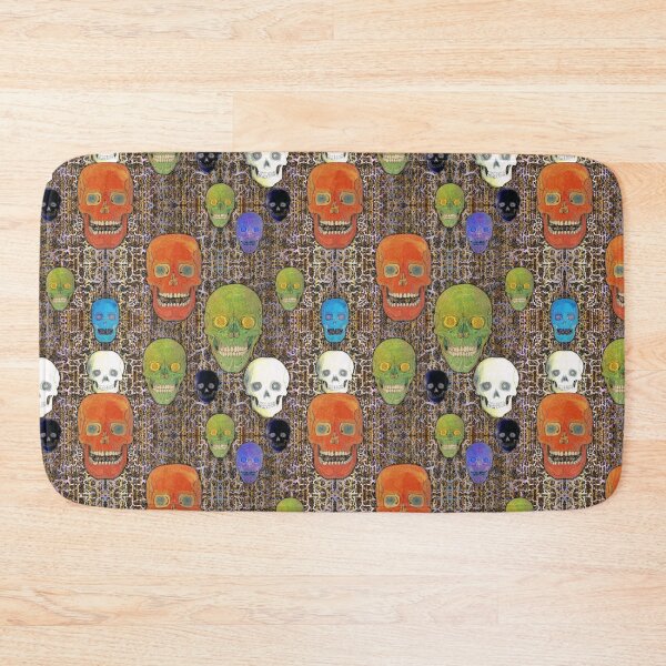Item preview, Colored Skull Mix on Fractal Honey Brown & Violet designed and sold by AJLeibengeist.