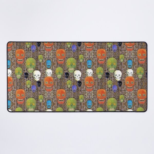 Artikelvorschau, Colored Skull Mix on Fractal Honey Brown & Violet entworfen und verkauft von AJLeibengeist.