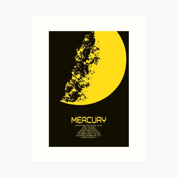 Item preview, MERCURY - The Solar System (poster serie - 2/9) designed and sold by ThePropagandist.