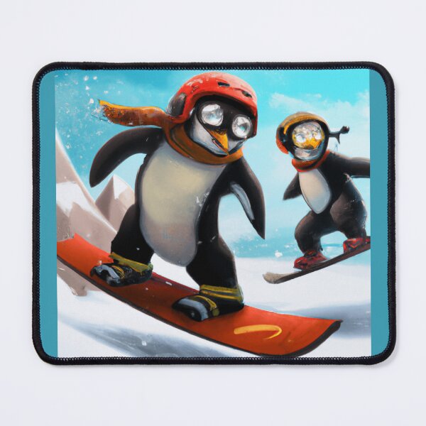 Item preview, Cute Snowboarding Penguin (V2) designed and sold by Lilieae.
