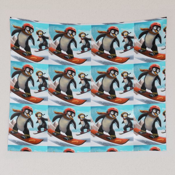 Item preview, Cute Snowboarding Penguin (V2) designed and sold by Lilieae.