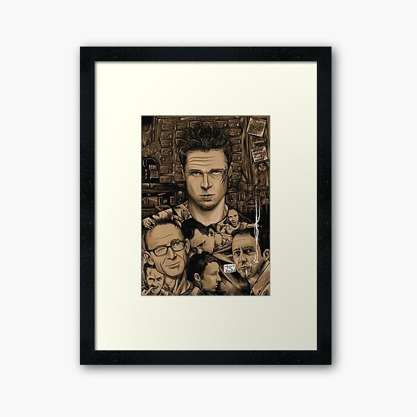 tyler durden color Framed Art Print