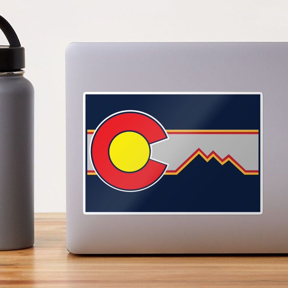 Colorado Avalanche Reverse Retro Flag Sticker for Sale by