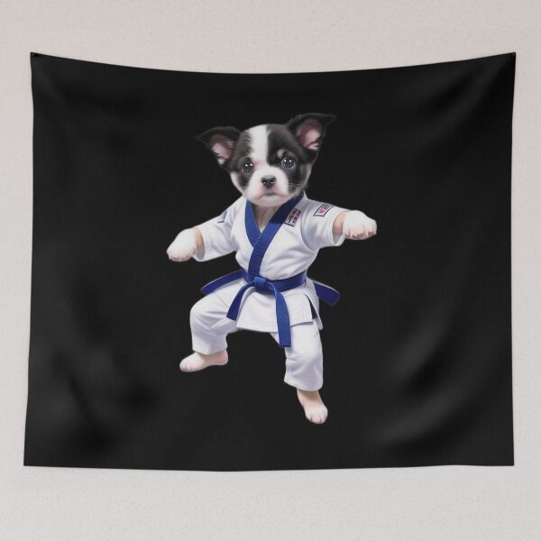Item preview, Karate Dog Ill Woof You Up designed and sold by MythicalSticker.