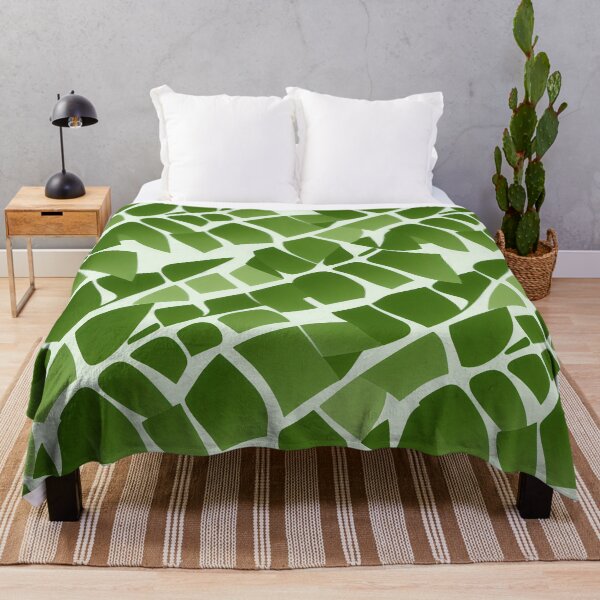 Item preview, Geometric green leaves designed and sold by HappyBlackMoona.
