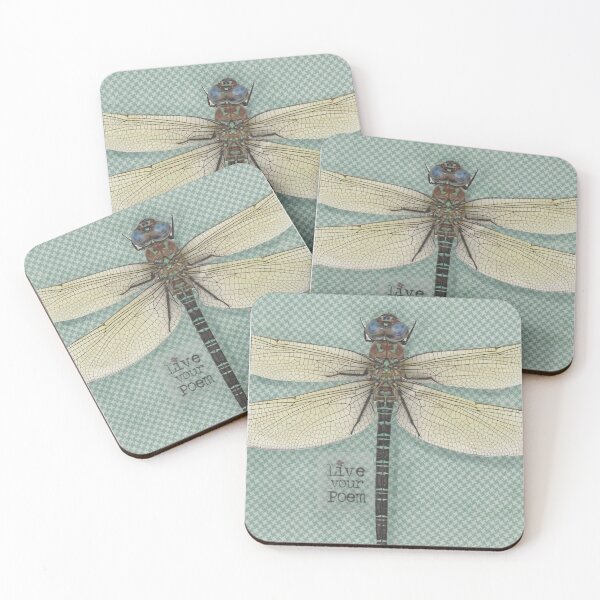 Item preview, Dragonfly mixed media poem quote designed and sold by studiololo.