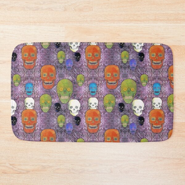Artikelvorschau, Colored Skull Mix on Fractal Purple Violet entworfen und verkauft von AJLeibengeist.
