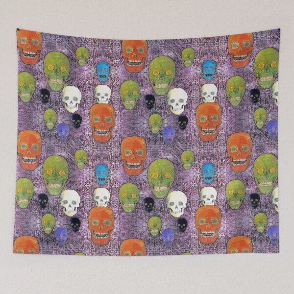 Aperçu de l'œuvre Colored Skull Mix on Fractal Purple Violet créée et vendue par AJLeibengeist.
