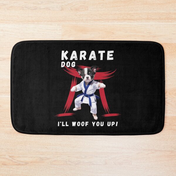 Item preview, Karate Dog Ill Woof You Up designed and sold by MythicalSticker.