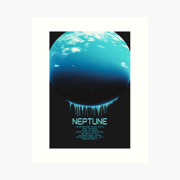 Item preview, NEPTUNE - The Solar System (poster serie - 9/9) designed and sold by ThePropagandist.
