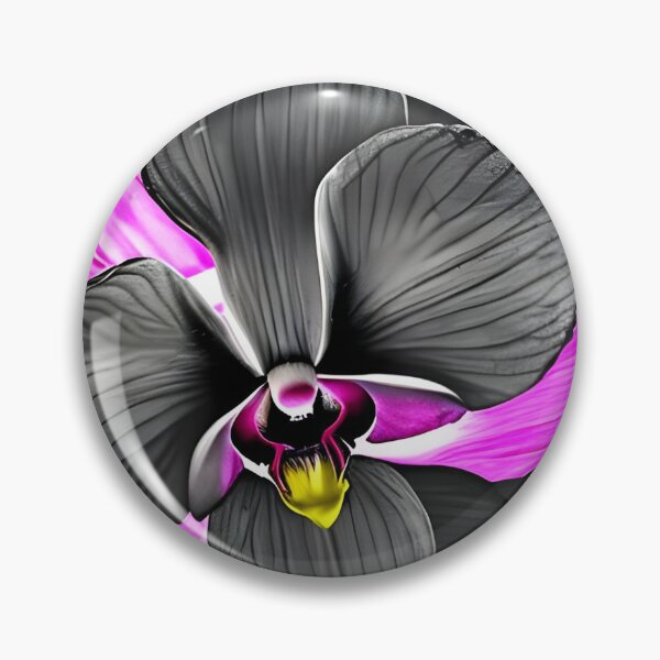 Item preview, Black orchid flower pattern designed and sold by gramizzia.