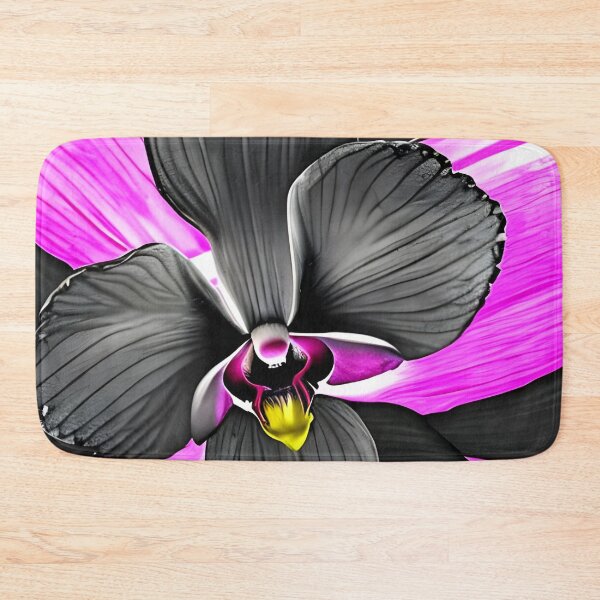 Item preview, Black orchid flower pattern designed and sold by gramizzia.