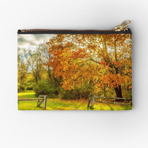 Autumn fence Zipper Pouch