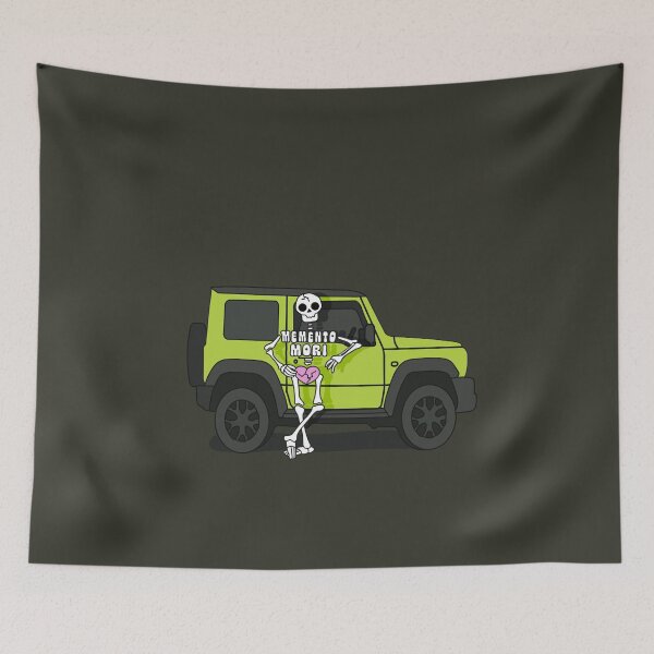Item preview, Memento Mori Skeleton with their Kinetic Yellow Suzuki Jimny designed and sold by stoicjimny.