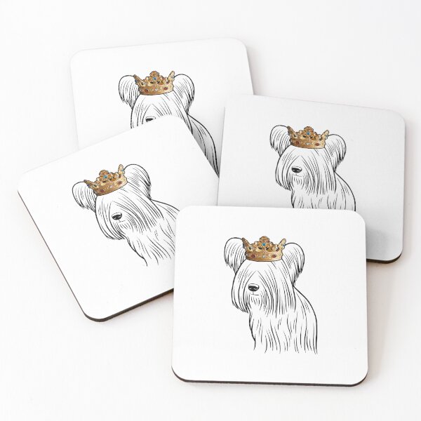 Item preview, Skye Terrier Dog King Queen Wearing Crown designed and sold by HuongQue.