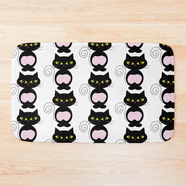 Item preview, Gato preto barriga rosa olhos verdes nariz rosa com bigodes e rabo fino designed and sold by GirlaineSQ.