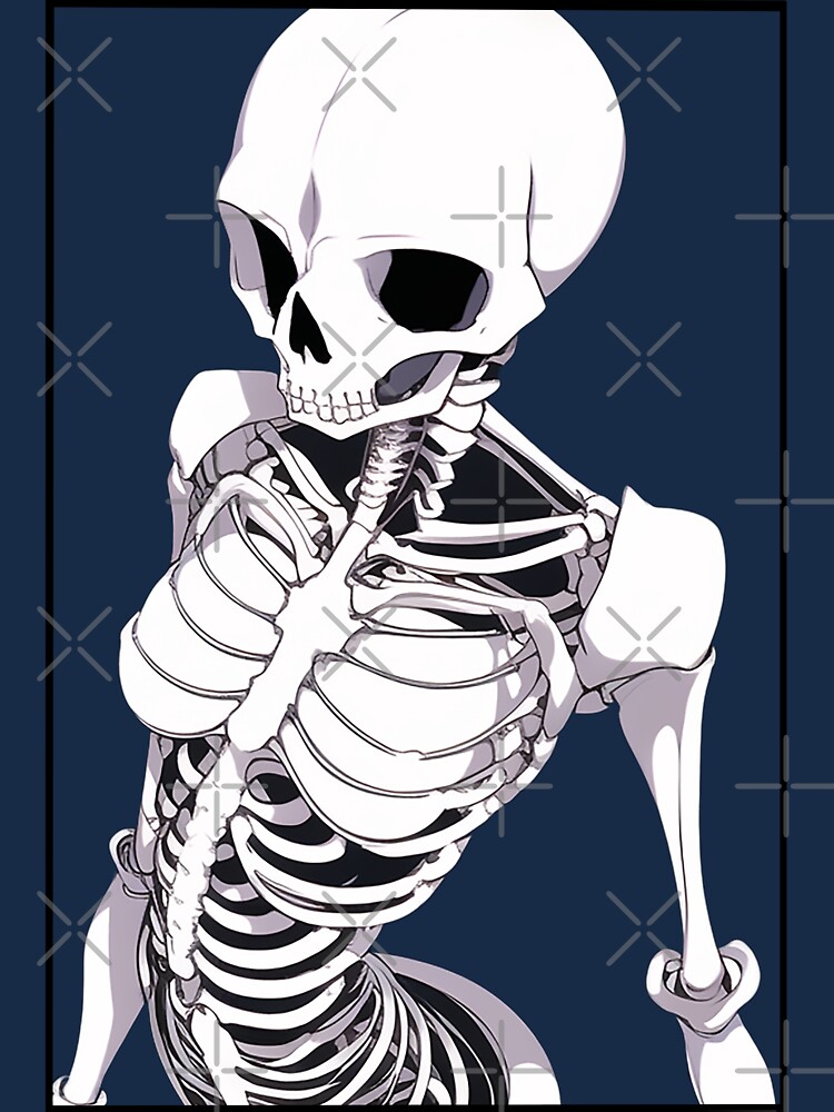 Full HD, 3D, anime girl killed by a skeleton under t