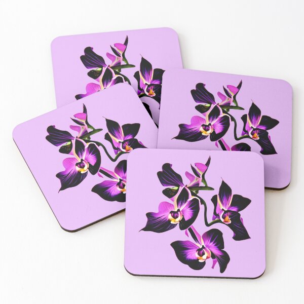 Item preview, Black and purple orchid flower artwork designed and sold by gramizzia.