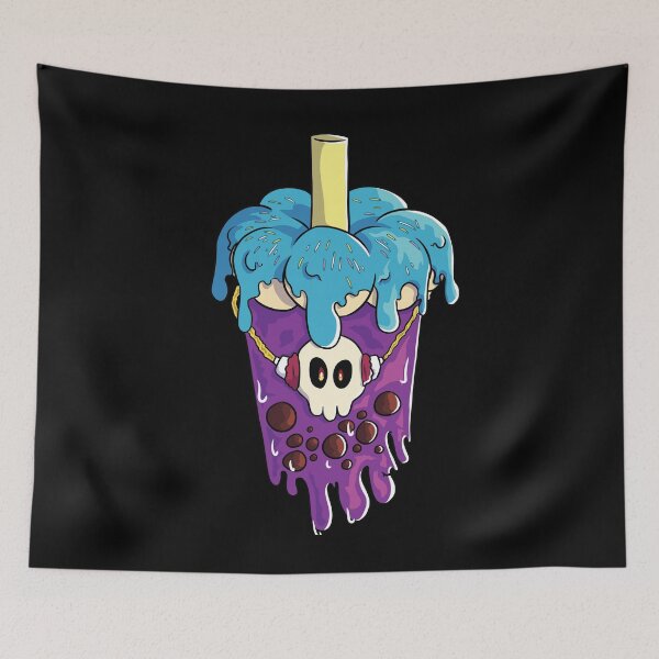 Item preview, Colorful Purple Boba Tea Tapioca Milk Tea Monster  designed and sold by DonutShirts.