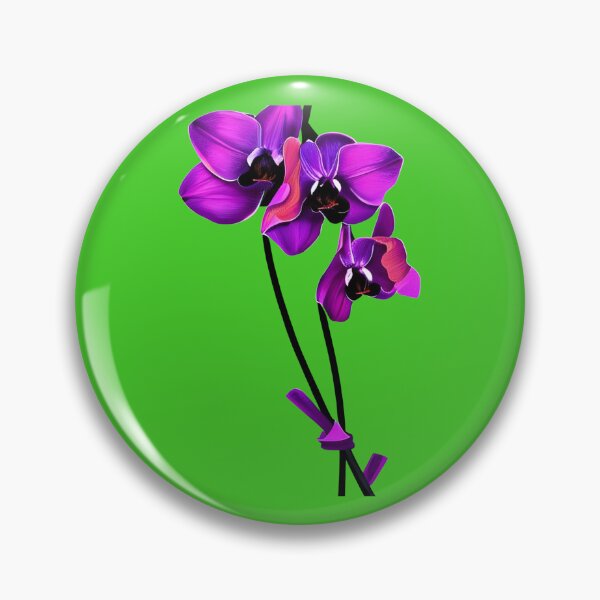 Item preview, Black and purple orchid flower artwork designed and sold by gramizzia.