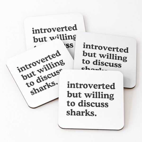 Item preview, Introverted But Willing To Discuss Sharks Shark Lover Humor designed and sold by allysmar.