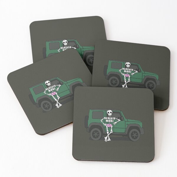 Item preview, Memento Mori Skeleton with a Jungle Green Suzuki Jimny designed and sold by stoicjimny.
