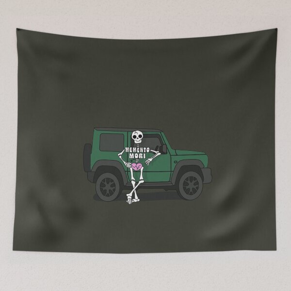 Item preview, Memento Mori Skeleton with a Jungle Green Suzuki Jimny designed and sold by stoicjimny.