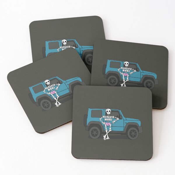 Item preview, Memento Mori Skeleton with a Brisk Blue Suzuki Jimny designed and sold by stoicjimny.