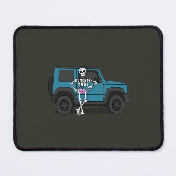 Item preview, Memento Mori Skeleton with a Brisk Blue Suzuki Jimny designed and sold by stoicjimny.