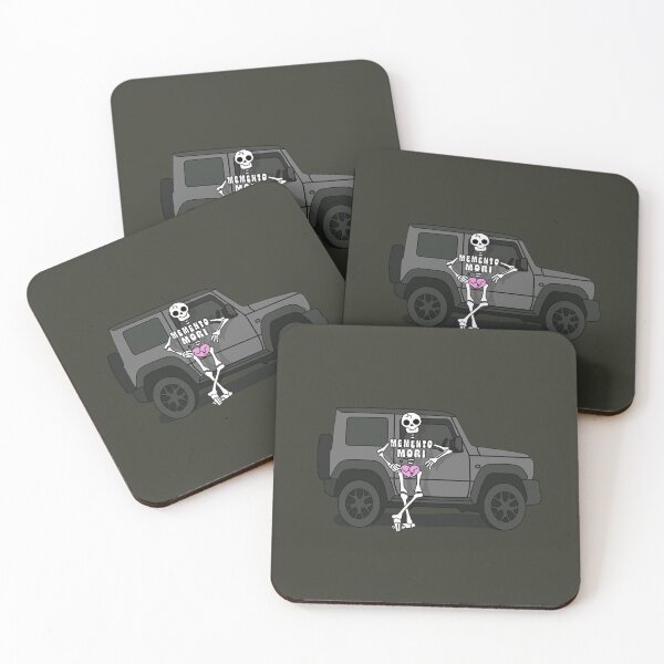 Item preview, Memento Mori Skeleton with a Grey Suzuki Jimny designed and sold by stoicjimny.