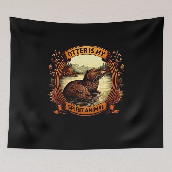 Item preview, Otter is my Spirit Animal Design, Cute Otter Wildlife Love, Funny quote humor for otter lover designed and sold by PrintOfi.