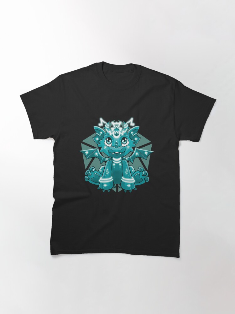 Classic T-Shirt, D20 Dice Lightning Hatchling designed and sold by Dzhelasi