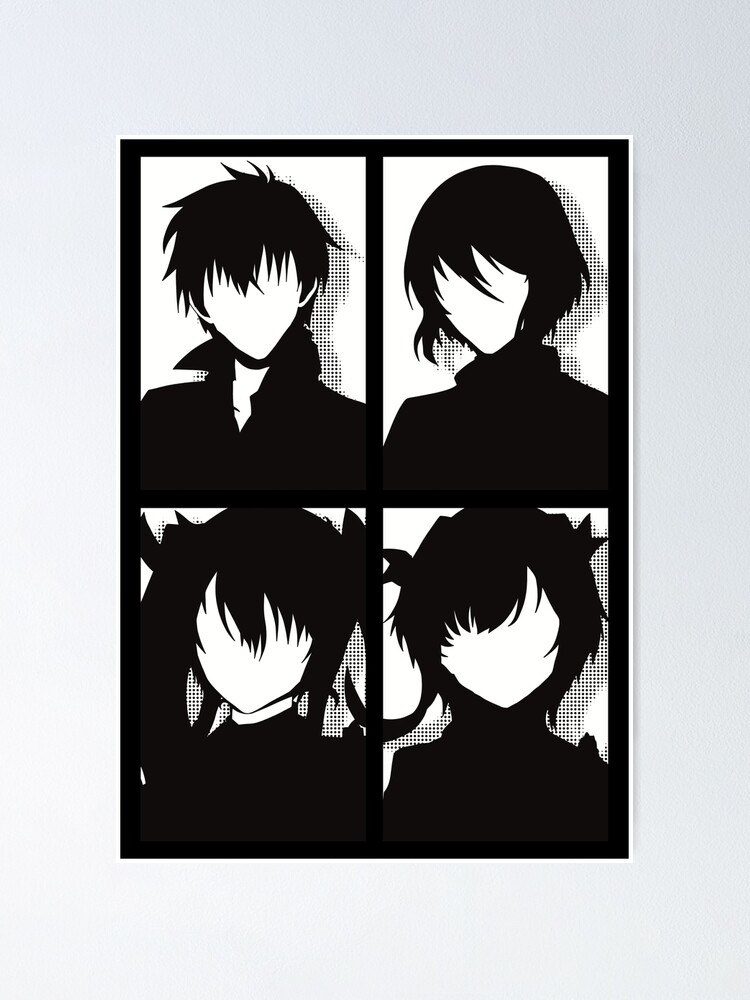 The Misfit of Demon King Academy or Maou Gakuin Anime Characters : Anos  Voldigoad, Misha Necron, Sasha Necron, and Lay Glanzudlii in Minimalist Pop  art Design - The Misfit Of Demon King