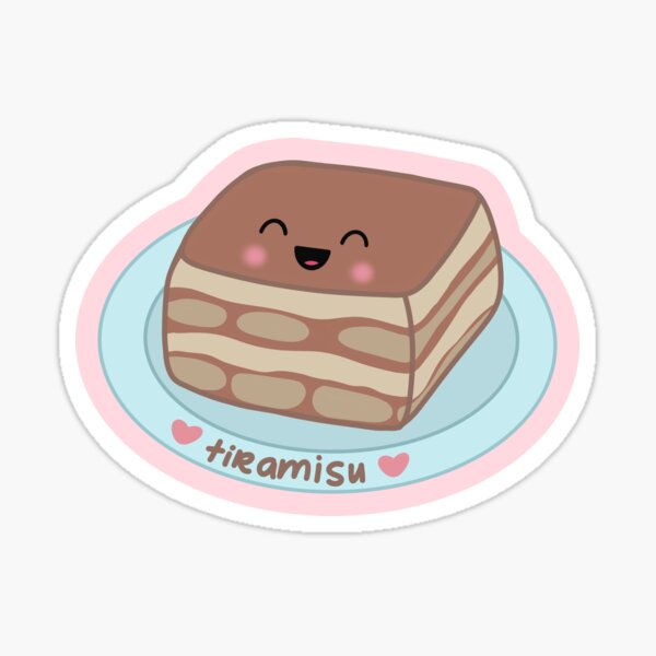 Item preview, I love Tiramisu, I Tira Miss U So Much | Kawaii Food Stickers designed and sold by LifeMessages.