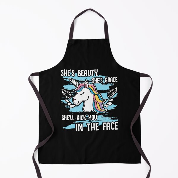 Item preview, Unicorn - Beauty Unicorn She'll Kick You In The Face designed and sold by UnknownArtistt.