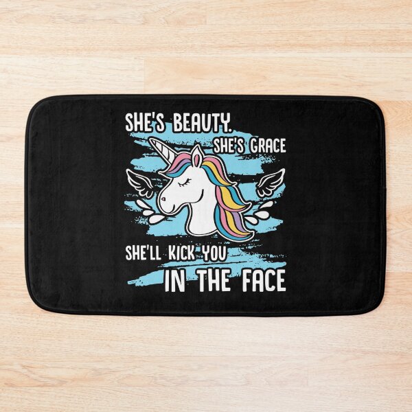 Item preview, Unicorn - Beauty Unicorn She'll Kick You In The Face designed and sold by UnknownArtistt.