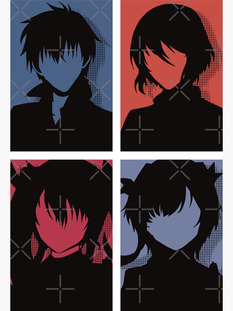 The Misfit of Demon King Academy or Maou Gakuin Anime Characters : Anos  Voldigoad, Misha Necron, Sasha Necron, and Lay Glanzudlii in Minimalist Pop  art Design - The Misfit Of Demon King