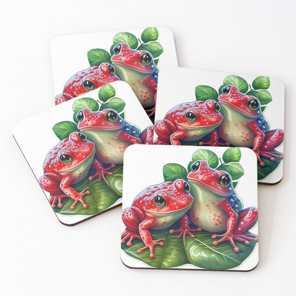 Item preview, Cute Strawberry Tree Frog Couple designed and sold by LoneWolf345.