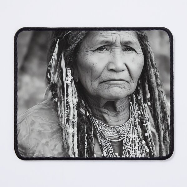 Item preview, Indigenious woman with traditional head dress designed and sold by 3DogKnight.