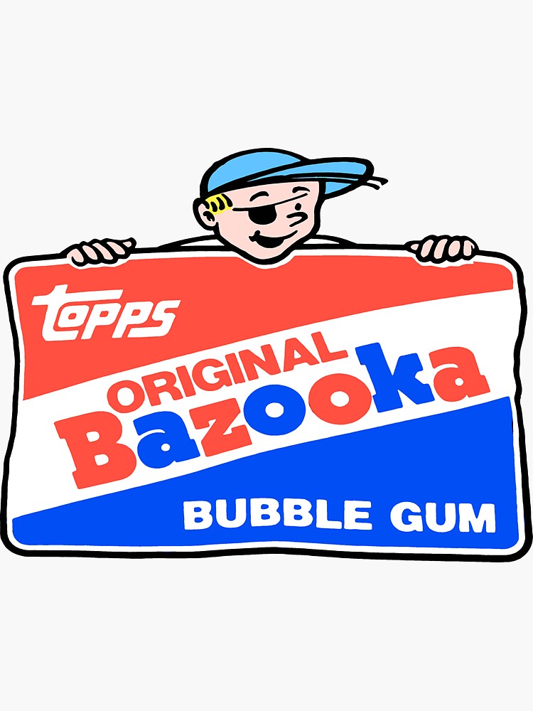 "Bazooka Joe Bubble Gum Classic Defunct " Sticker for Sale by Jellypotter Redbubble