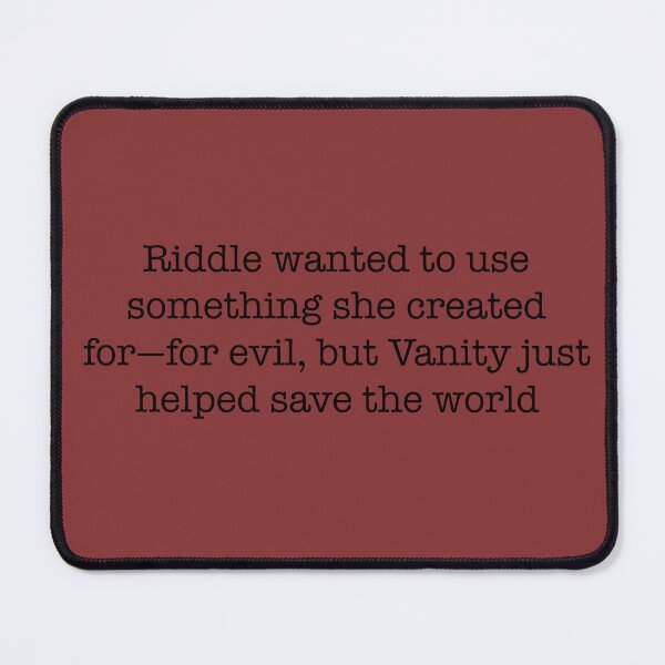 Item preview, Vanity Crimson Rivers Quote designed and sold by ThePureAudacity.