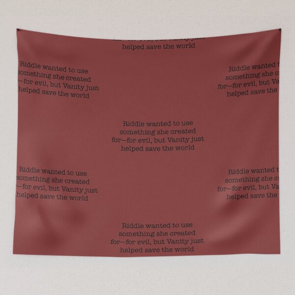 Item preview, Vanity Crimson Rivers Quote designed and sold by ThePureAudacity.