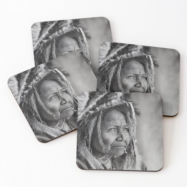Item preview, Indigenious woman with traditional head dress designed and sold by 3DogKnight.