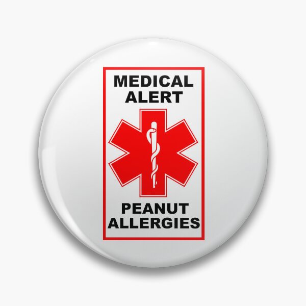 Item preview, Medical Alert Peanut Allergies Allergy Alert Awareness Red designed and sold by Frugal-Fox.