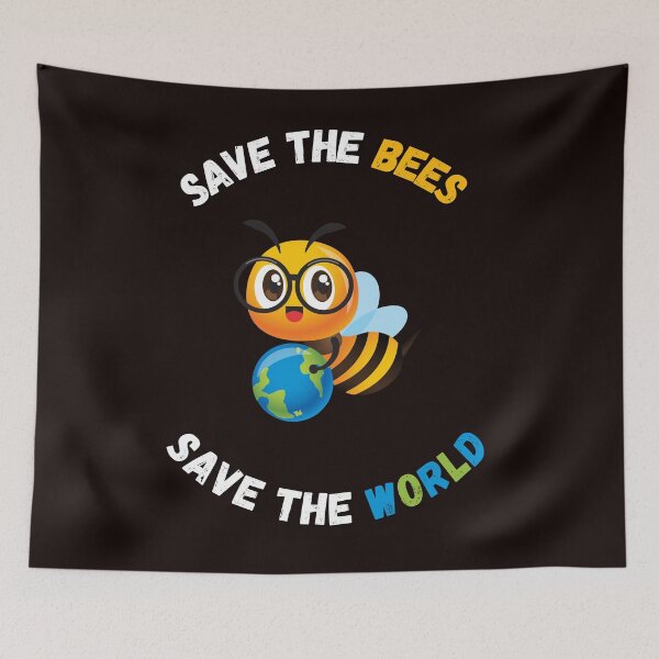 Item preview, cute save the bees save the world for bee lovers designed and sold by Space Frog Art ⭐⭐⭐⭐⭐.