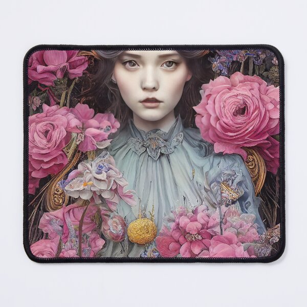 Item preview, portrait of rococo girls in flower designed and sold by tinkertailorart.